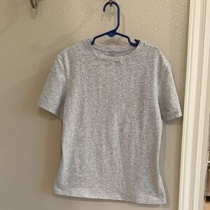 SKIMS Heather Gray Short Sleeve Tee